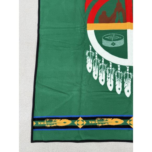 NWT Pendleton NARA Wool Blanket 80"x64” Green/Red Limited Edition * READ - Picture 7 of 14